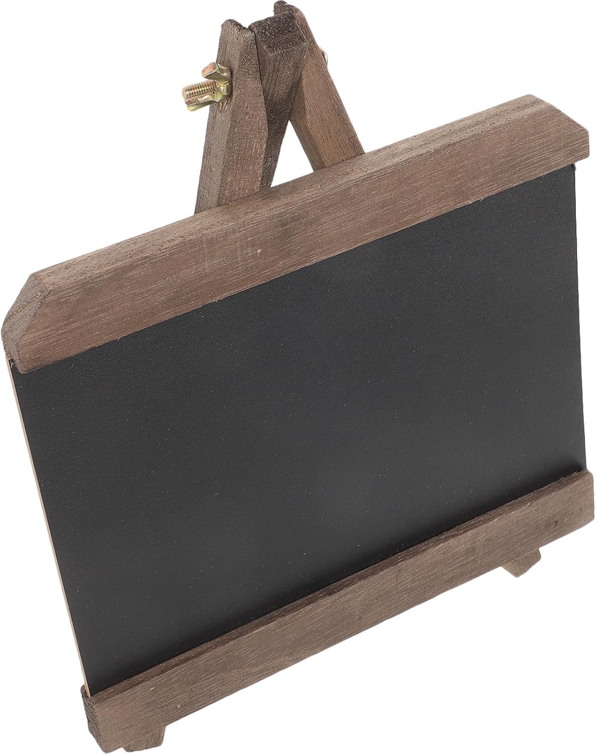 STOBAZA Vintage Memo Chalkboard Sign with Writeable Surface and Smooth Edges, Small Desktop Black Board Made of Wood, for Home Decorating and Photo Prop Use