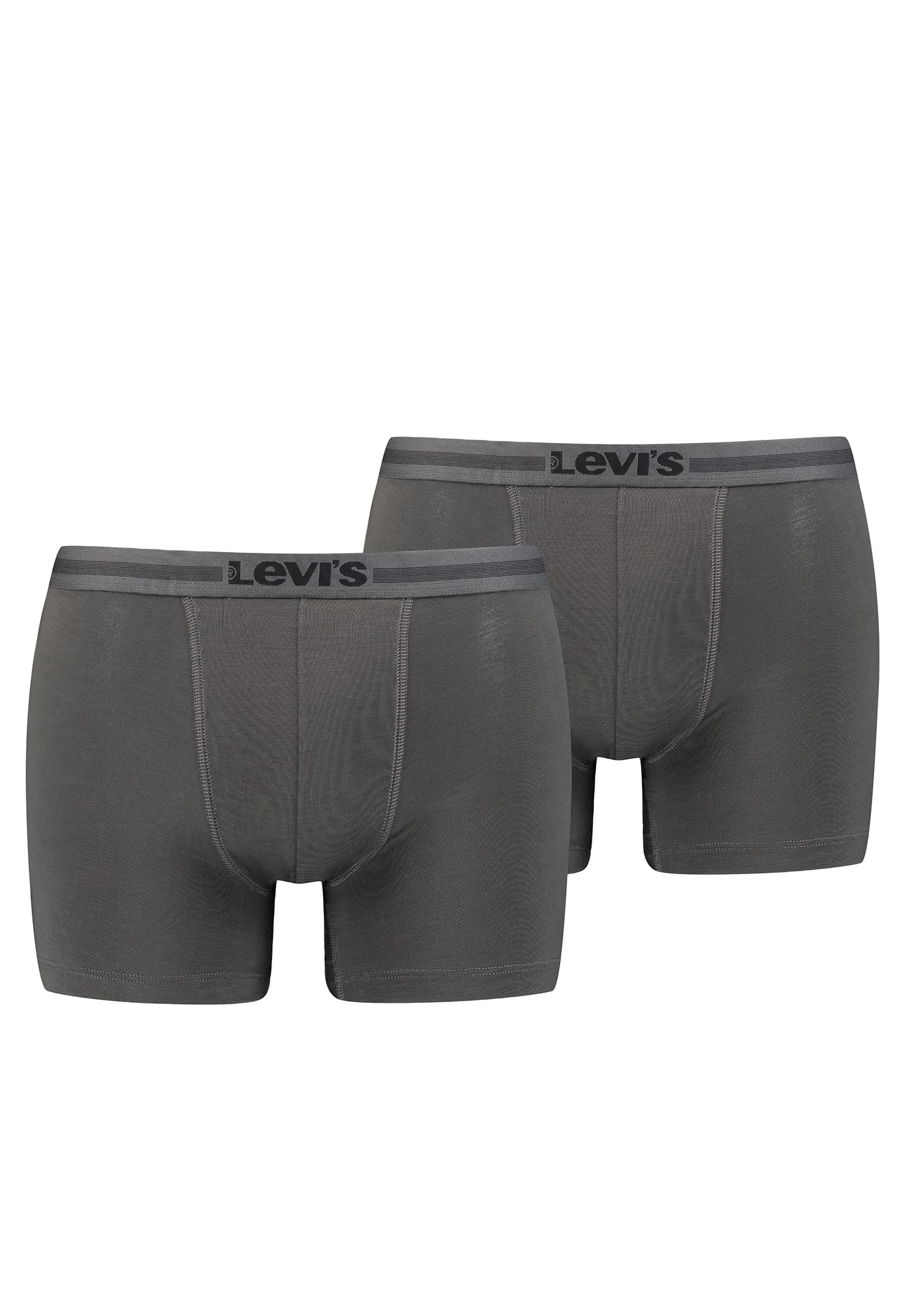 Levi's mens Tencel Boxer Brief Boxer Briefs, dark shadow, Medium Grey