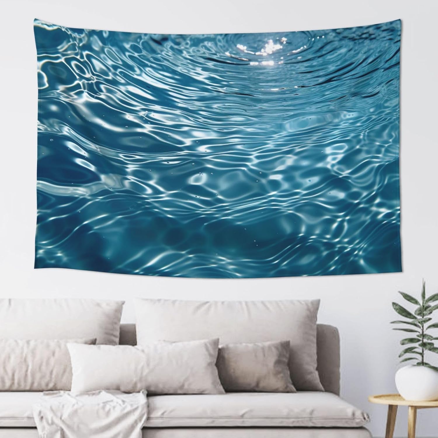 CSGJMYGS Water ripple Tapestry Aesthetic Tapestry Lightweight Wall Blanket Soft Mural Art Wall Tapestries Wall Hanging for Dorm Office Living Room 60 X 40 Inch