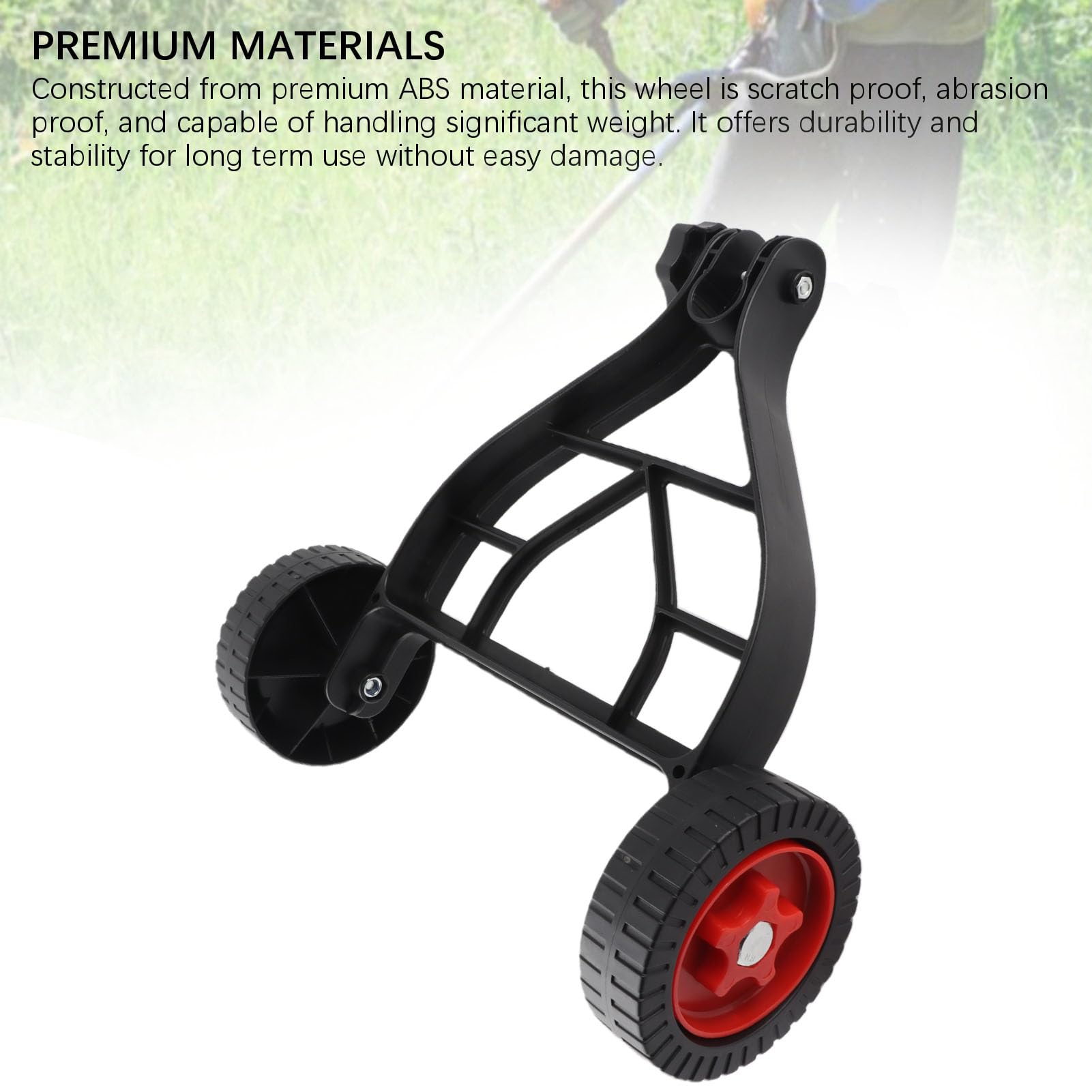Luocute Fixation de Roue de Support de Bordure Réglable, Roues Auxiliaires de Tondeuse à Gazon de Conception Améliorée pour la Plupart des Tondeuses, Roue de Bordure Portable