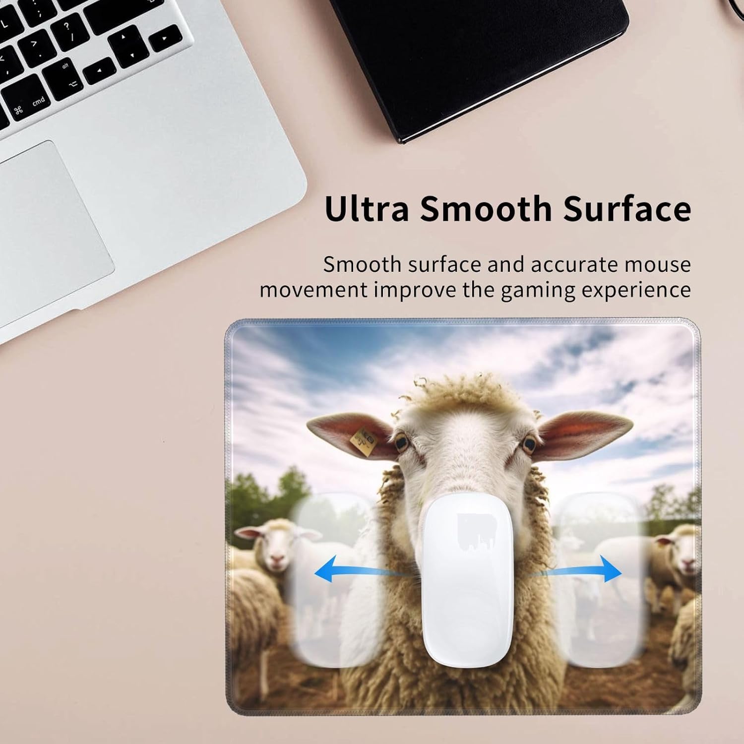 Mouse Pad Computer Mouse Mat with Anti-Slip Rubber Base Washable Mousepad image 5