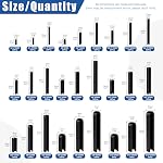 Glarks 405Pcs 27 Sizes Roll Pin Assortment Set, M1.5 M2 M2.5 M3 M4 M5 M6 M8 M10 Slotted Spring Pins Split Spring Dowel Hardware Assortment Kit for Home Improvement Automotive Repair