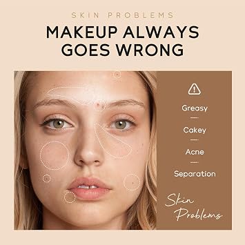 Hydrating BB Cream, Full-Coverage Foundation & Concealer Face Moisturizer for Women Beauty Skin, Even Skin Tone, Oil Control & Cover Flaws, Natural Finish for All Skin Types (Chocolate 420)