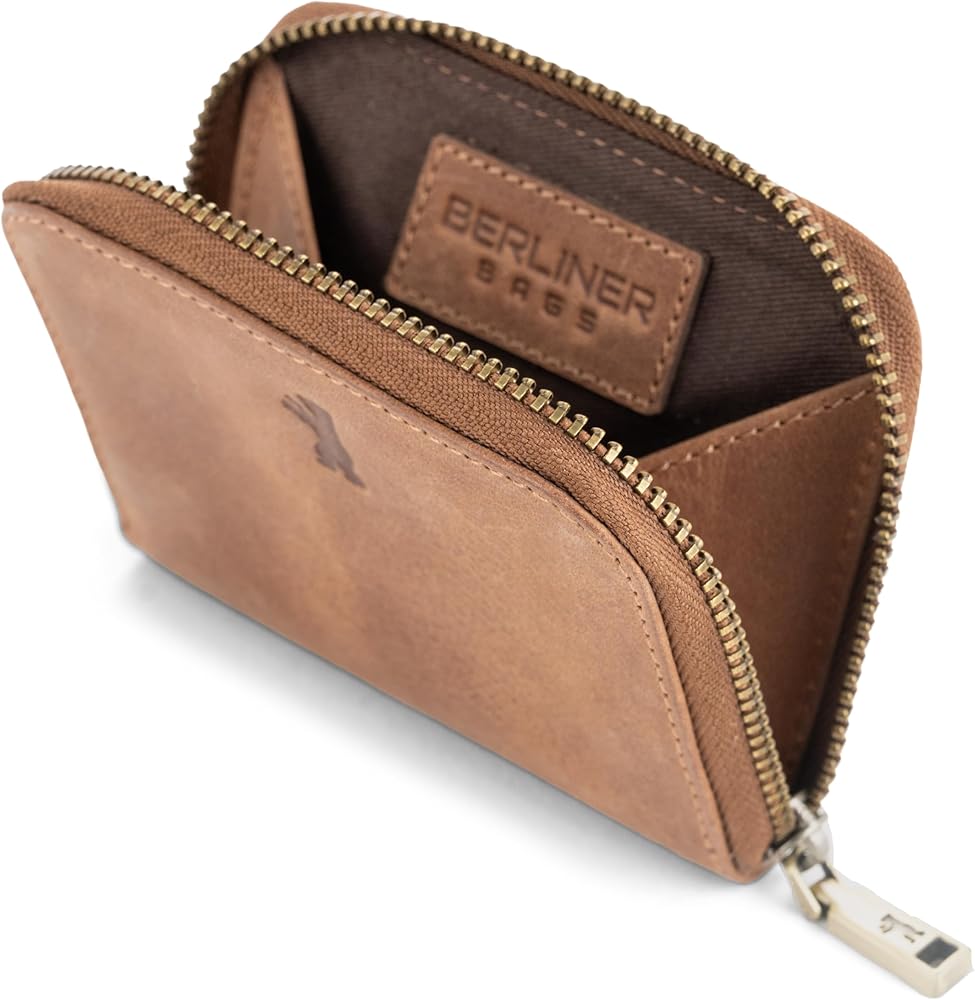 Portafoglio Donna Berliner Bags Sara - Pelle Vera, RFID, 11x9cm, Nero, Con Portamonete E Gettone - Foto 8