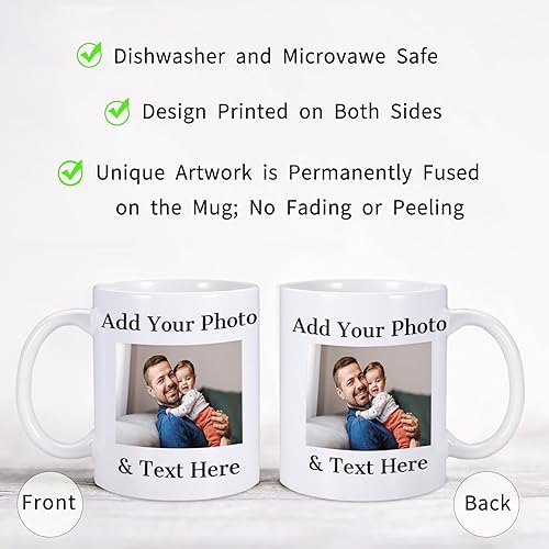 Miniatura 3 de Taza de café personalizada, taza de café personalizada, regalo de foto personalizada, tazas personalizadas con foto y texto, regalo de cumpleaños,