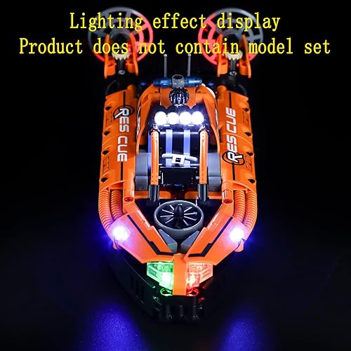 Miniatura 5 de Kit de luz LED compatible con Lego Rescue Hovercraft - Juego de iluminación para modelo de construcción Technic 42120 (juego de modelos no incluidos)