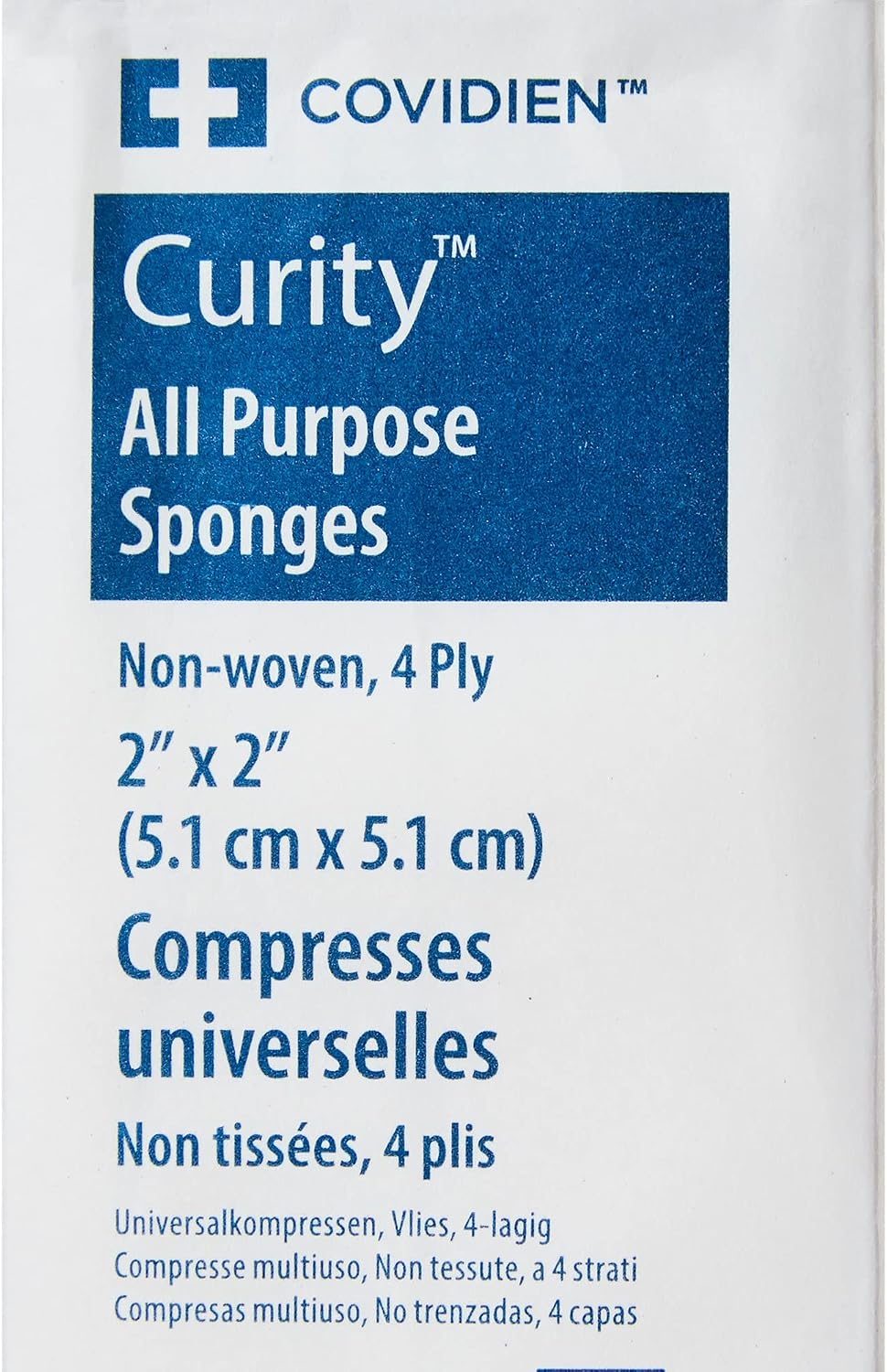 Covidien 9022 Curity Non-Woven All-Purpose Sponge, Non-Sterile, 2" x 2", 4-ply (Pack of 200) image 3