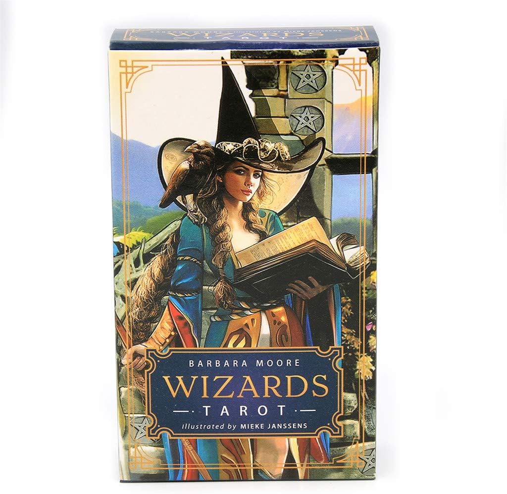 ENGPAI Wizard Card,Wizard Card 78 Cards Deck Based on Rider Waite Deck Divination Toy Board Game Party Prophet Fortune Telling