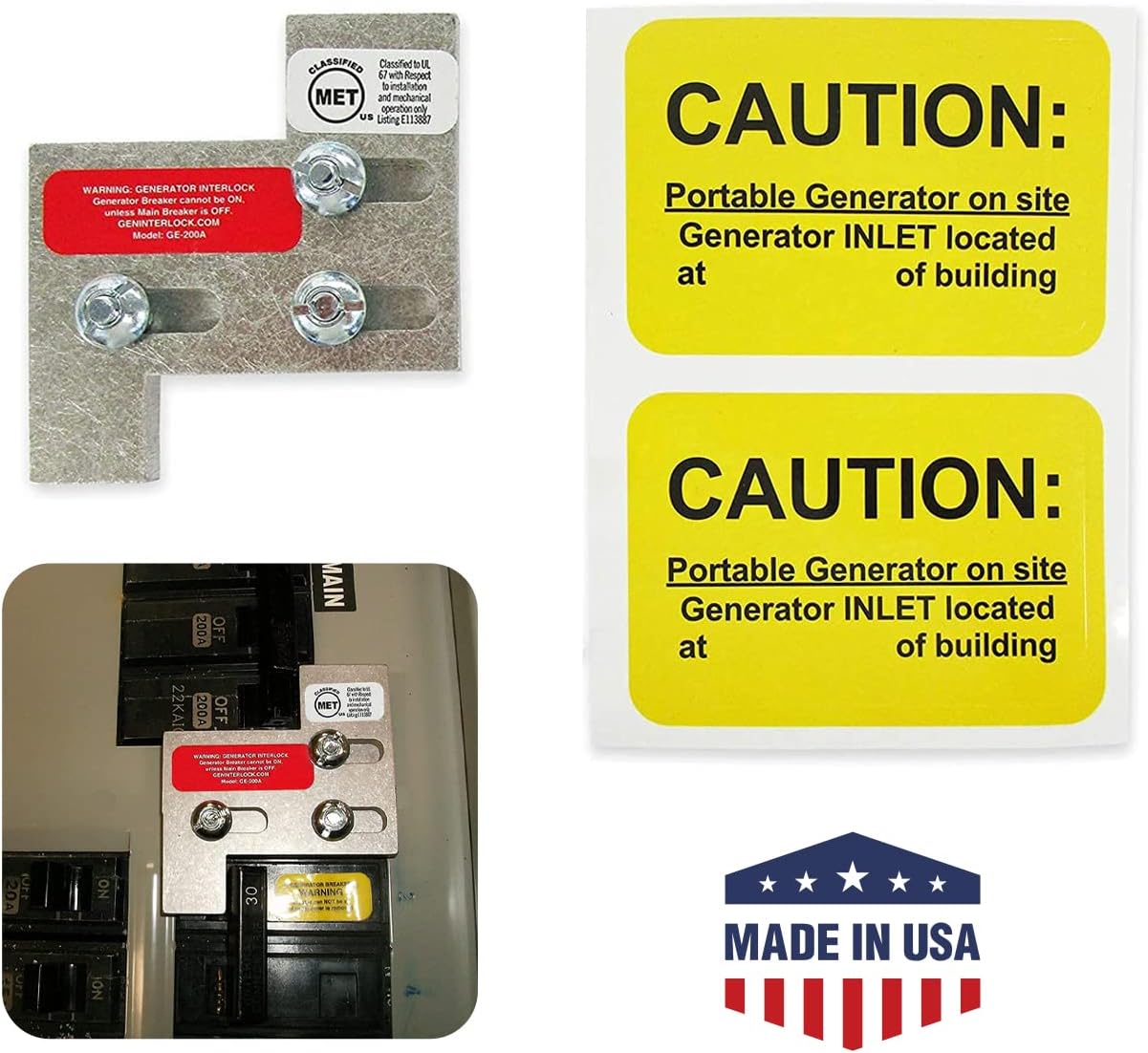 GE200HDUL General Electric GE OEM Generator Interlock Kit Vertical