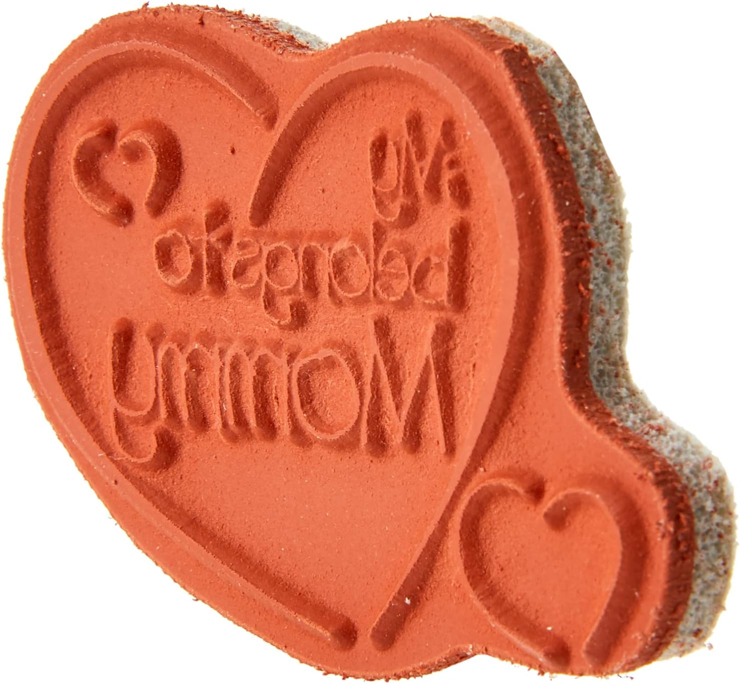 WW1110 Cling Stamps, 3.75" x 4.75", My Heart Belongs to Mommy, Red