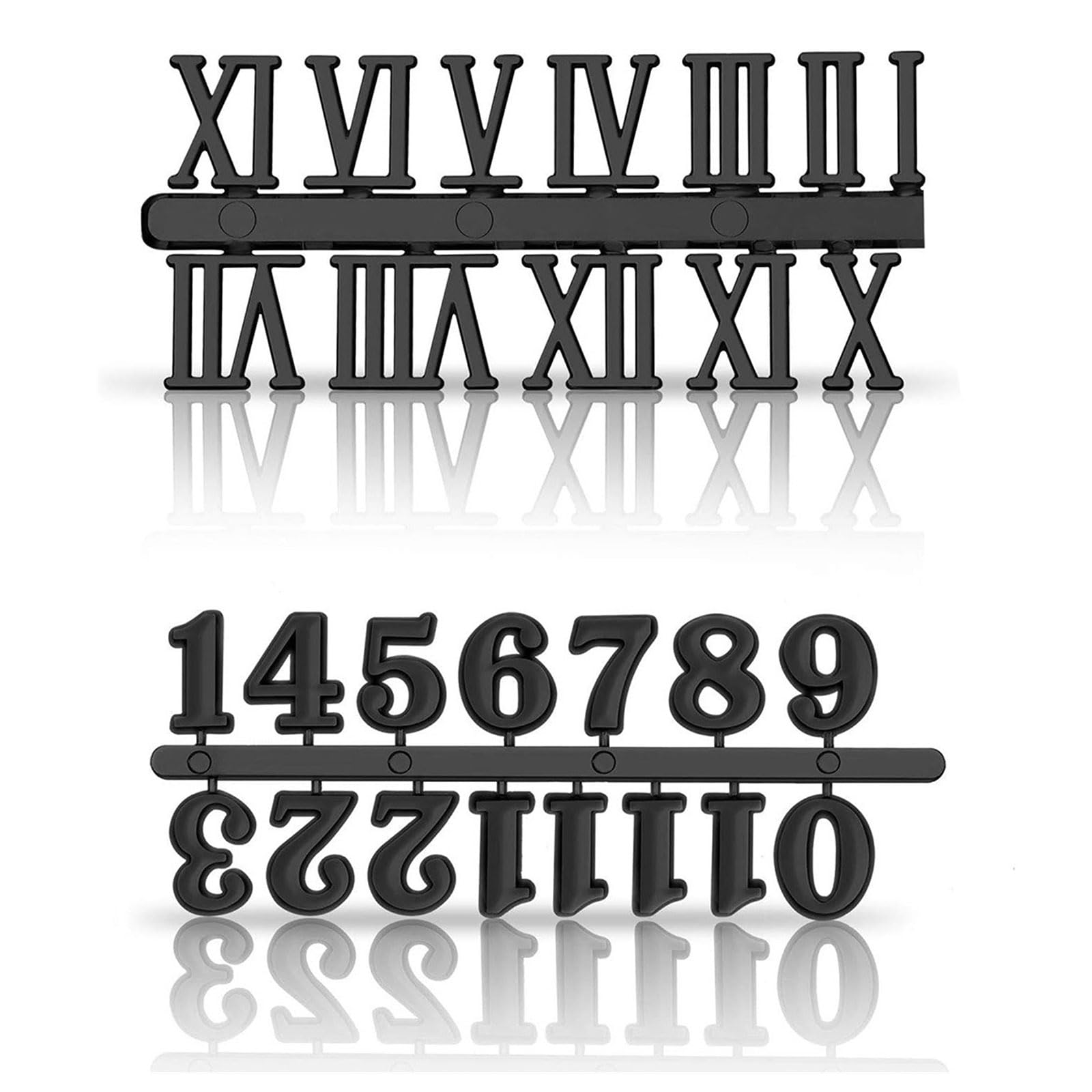 Osniyaw Set 3 Customizable Clock Numbers Parts Set, Arabic And Roman Numerals, Metal Numerals Kits For Home Decorations, Clock Repair Accessories, Set With Roman Numerals