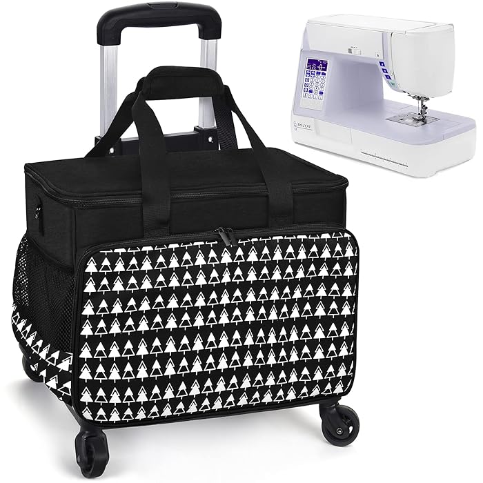 Buy Sewing Machine Carrying Case,Collapsible Trolley Bag with Wheels for Brother,Bernina,Most