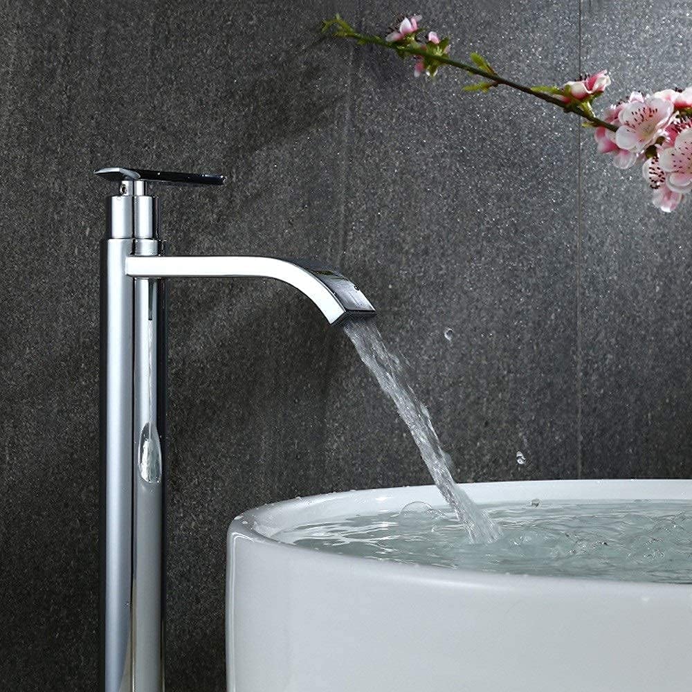 Robinet d'eau froide en laiton massif 30cm pour lavabo chic