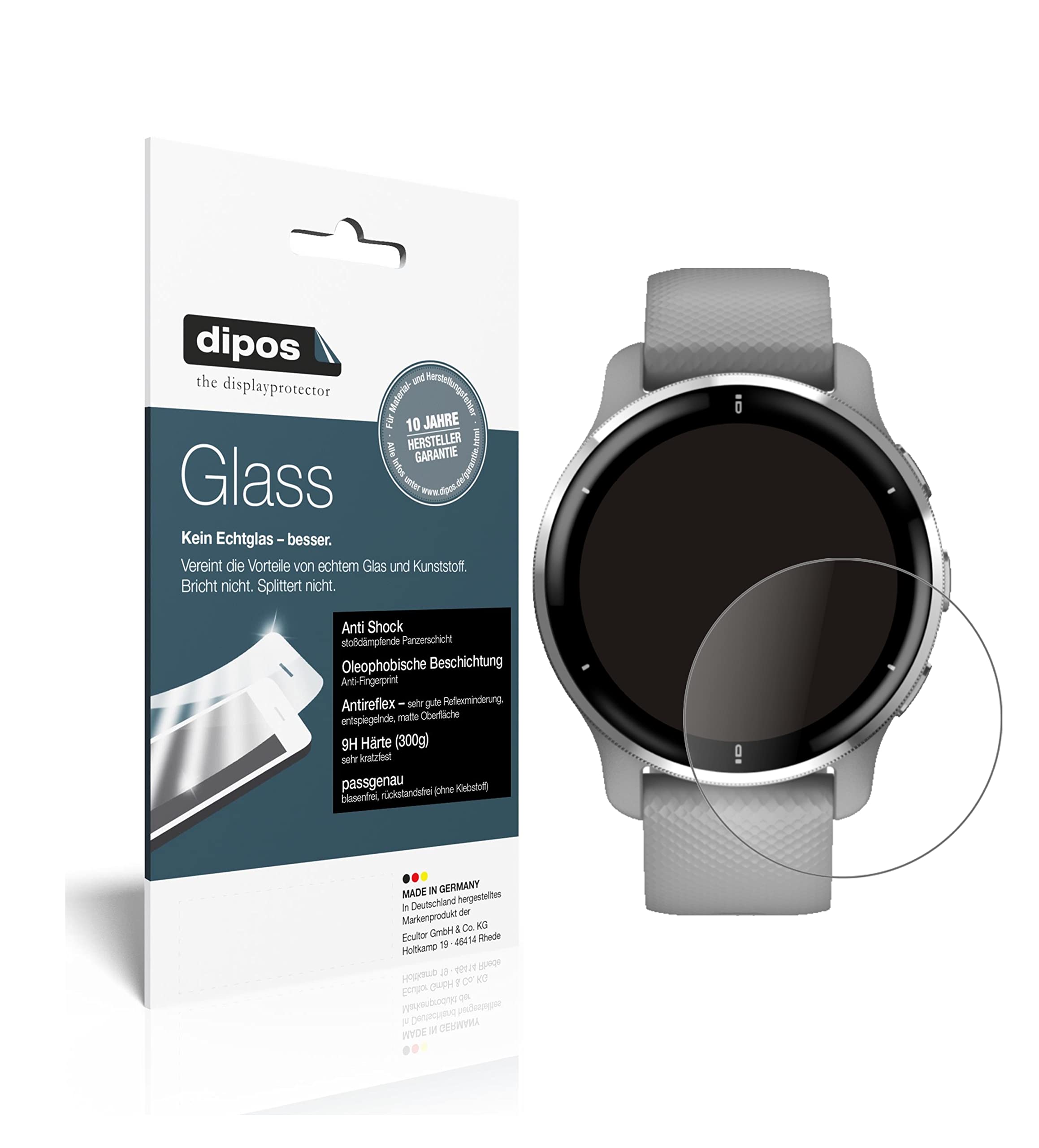 dipos I 2X Pellicola Protettiva Opaco Compatibile con Fenix 6X Solar