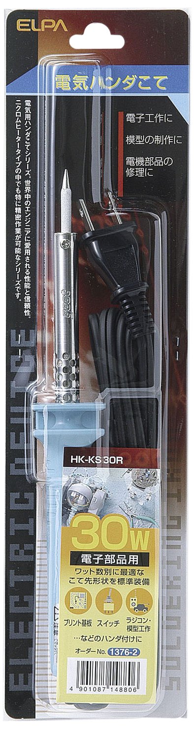 (未使用･未開封品)　ELPA 半田(ハンダ)ゴテ 30W HK-KS30R 60wa65s Amazon | エルパ(ELPA) 半田コテ 30W HK-KS30R | ハンダゴテ