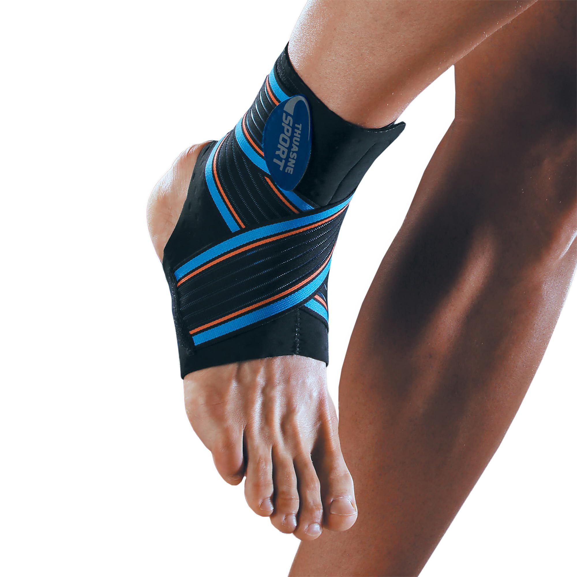 Thuasne Sport - Chevillère Strapping - Chevillère ligamentaire, Maintien Homogène - Entorse Légère, Cheville Instable - Indice de maintien 3/3 - Dispositif Médical CE - Taille M
