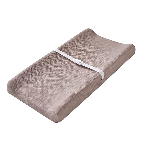 Miniatura 2 de Funda de muselina sólida para cambiador, sábana de cuna, se adapta a cambiador de pañales contorneado de 32 pulgadas34 x 16 pulgadas, ultra suave y