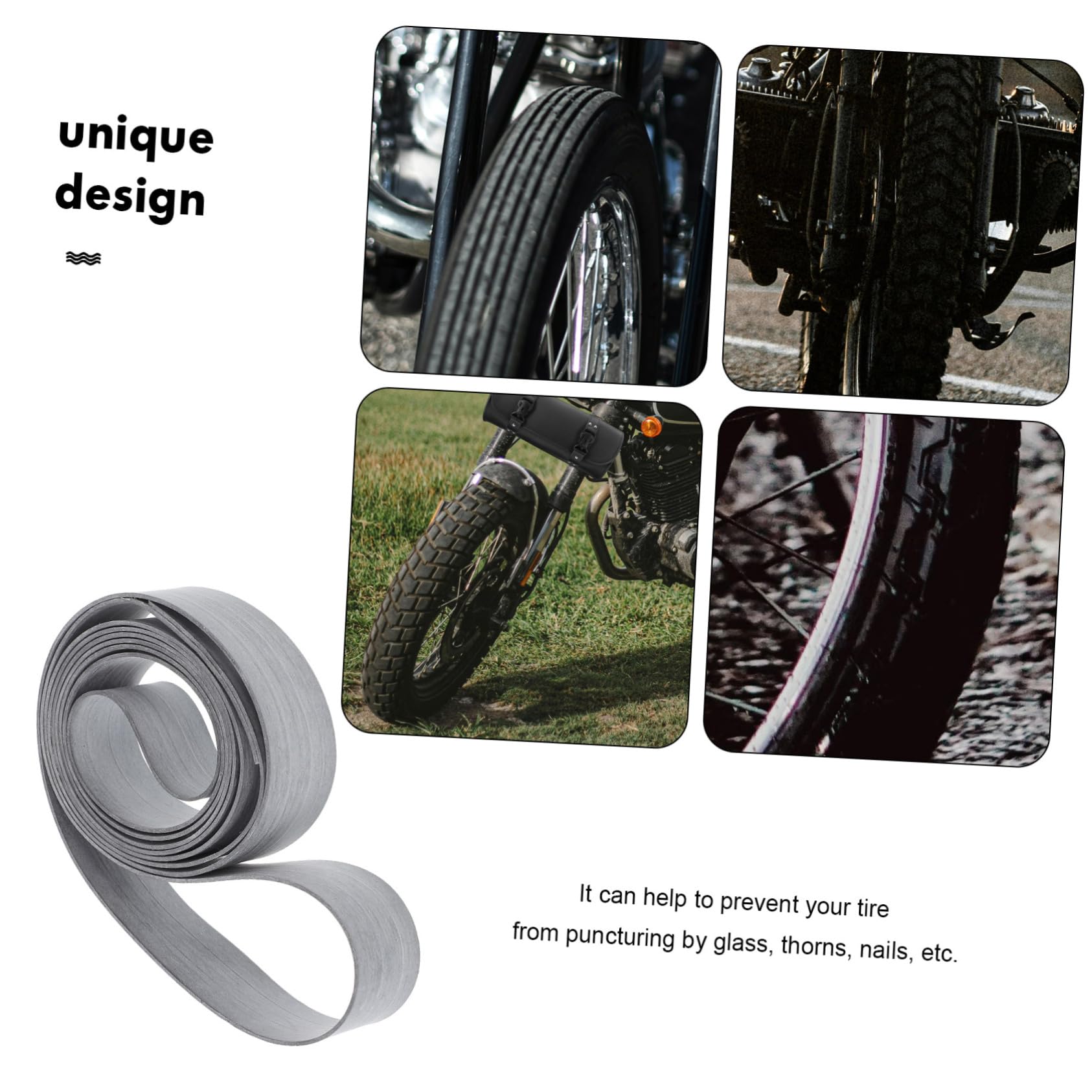 BESPORTBLE Bike Tire Liner Tape PVC Rim Protective Tape for Bicycles Easy Installation Reduces Punctures Compatible with Various