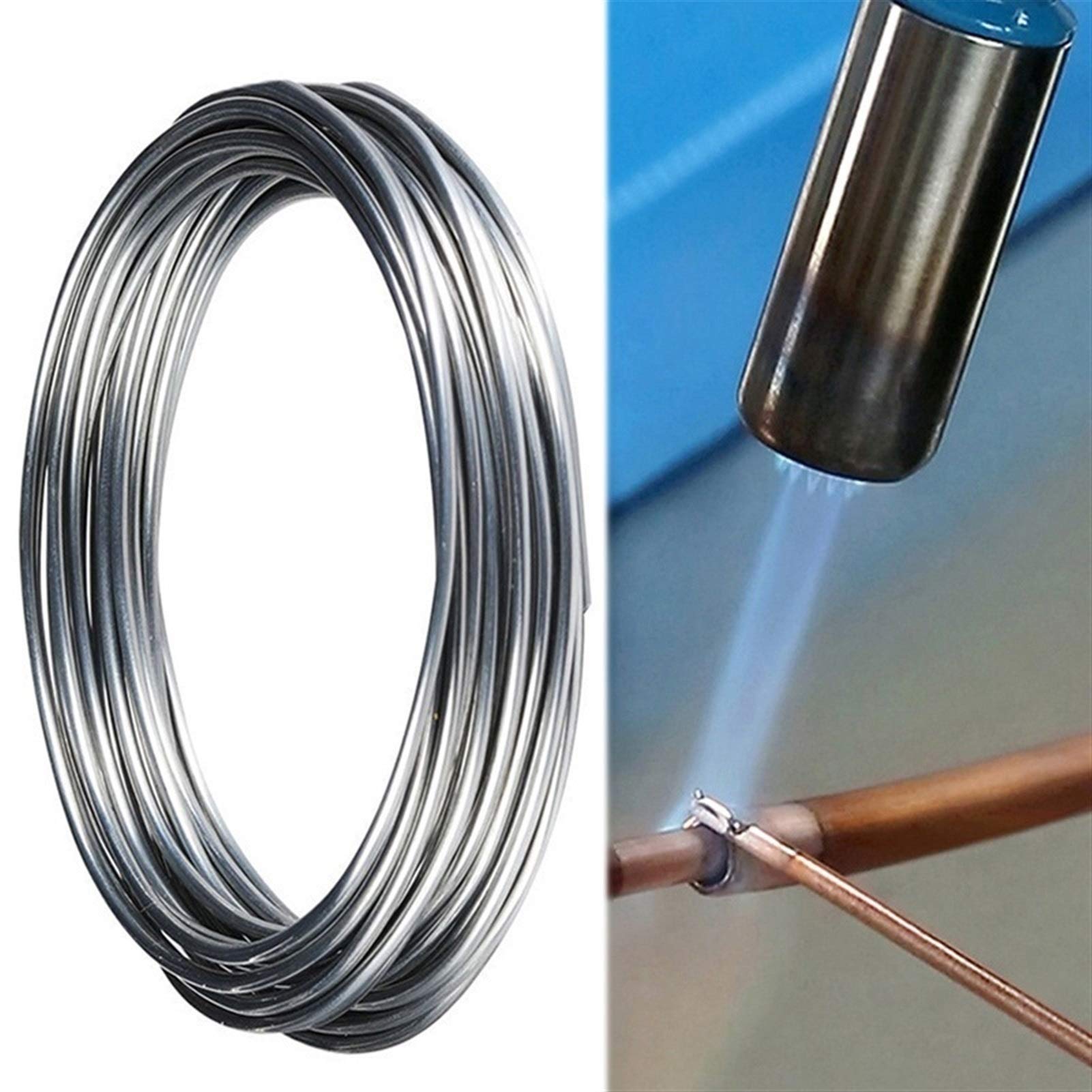 Varilla de soldadura Varillas de soldadura de latón, para soldadura de aire acondicionado de hierro de cobre de acero, alambre de soldadura de electrodos con núcleo fundente, soldador For soldar (Di