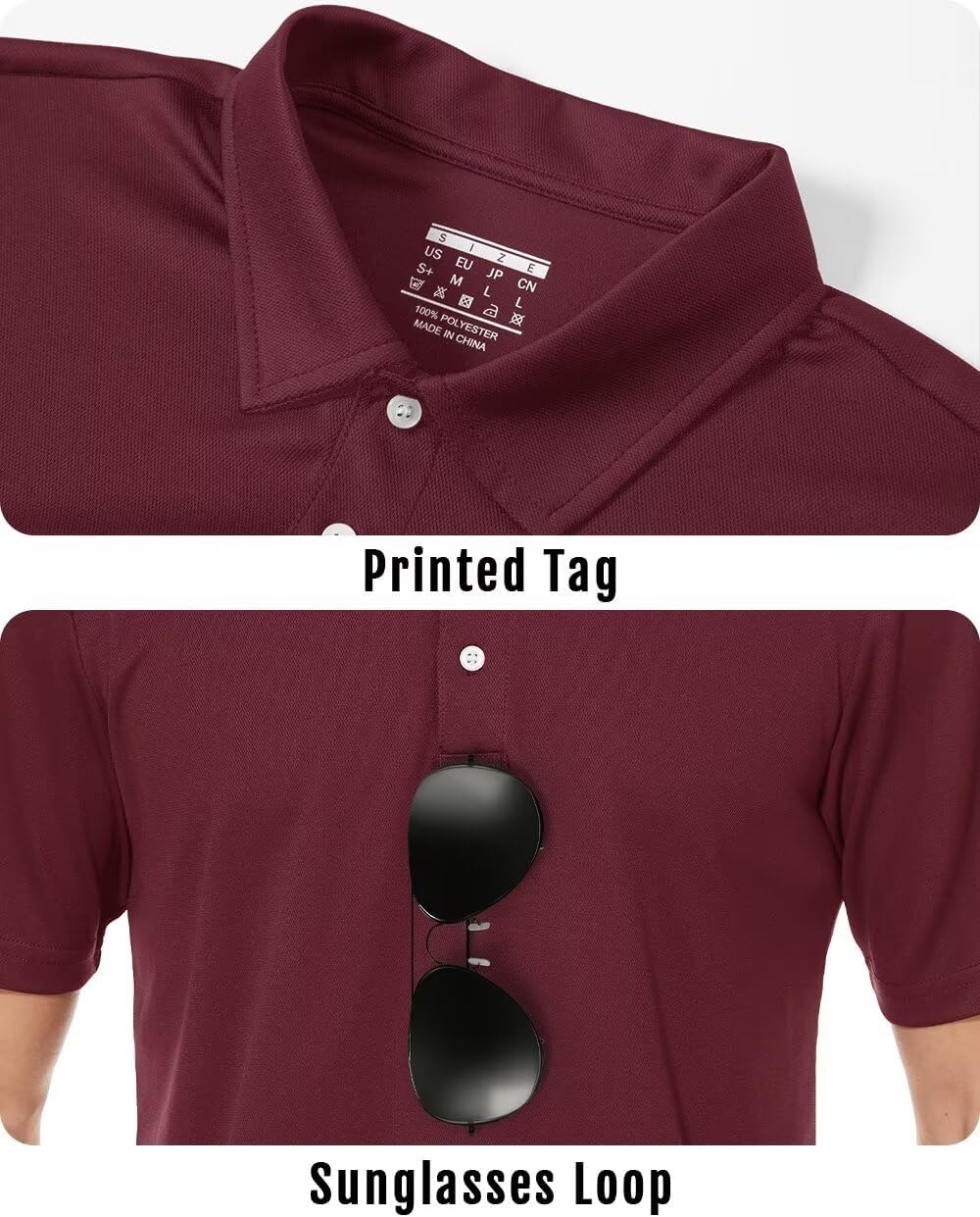 Boladeci Men's Polo Shirts Short Sleeve Quick Dry Lightweight Performance Polo Golf Shirts for Men Work Casual Travel