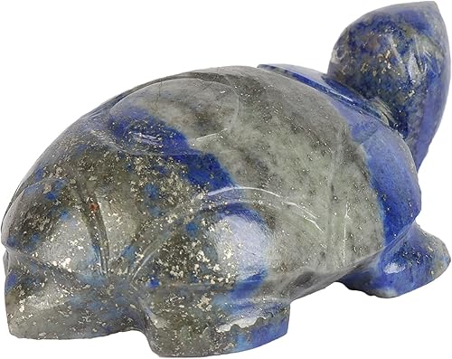 Miniatura 3 de GEMHUB Estatua de tortuga de lapislázuli tallada a mano aprox. 213.00 quilates, Gema, Lapislázuli natural