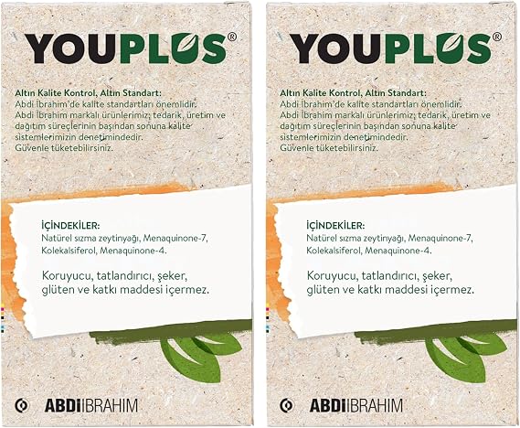Youplus Vitamin D3K2 1000 IU 20 ML Oral Damla 2 Kutu Avantajlı Paket