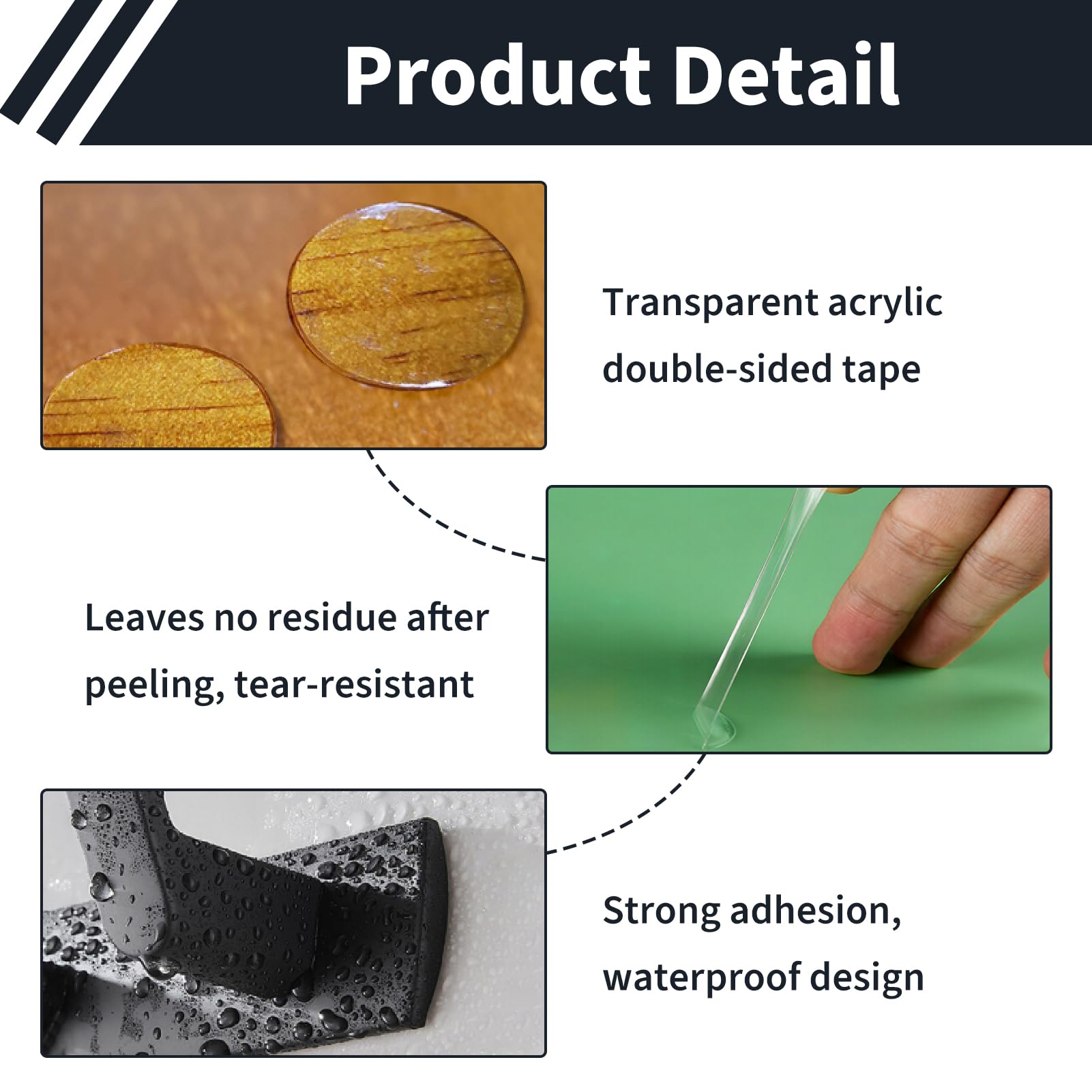 300 Stück Doppelseitige Klebepunkte, Transparente Doppelseitige Klebepunkte 20 mm Wasserdichte Runde Klebepads Stark Haftend für DIY Basteln Dekoration Glas Wand Montage Rückstandsfrei