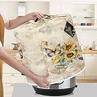 Vista 135 de Cubierta abstracta para freidora de aire con estampado de corazón, cubierta de olla a presión de 3 cuartos de galón, cubierta antipolvo para olla a