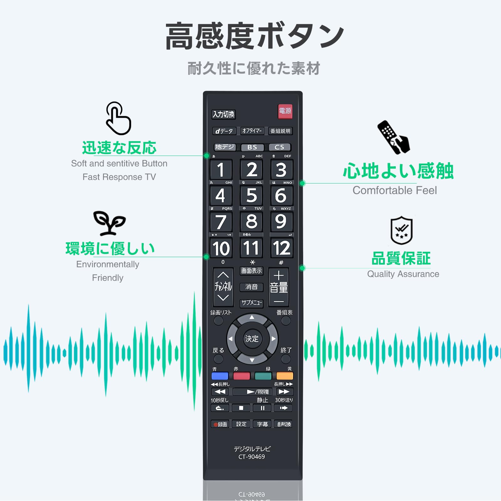 Amazon | テレビリモコン CT-90469 for TOSHIBA 東芝リモコン 東芝TV用