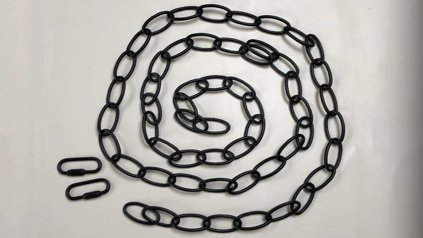 Image of Chandelier Chain 6 /10 /15 Feet SANGLE SOPFFY Light Fixture Chain for Chandelier or Swag Light Fixtures,Lighting Chain Extension with Link Locks, Plant Hanging Chain(Black, 10 Feet)
