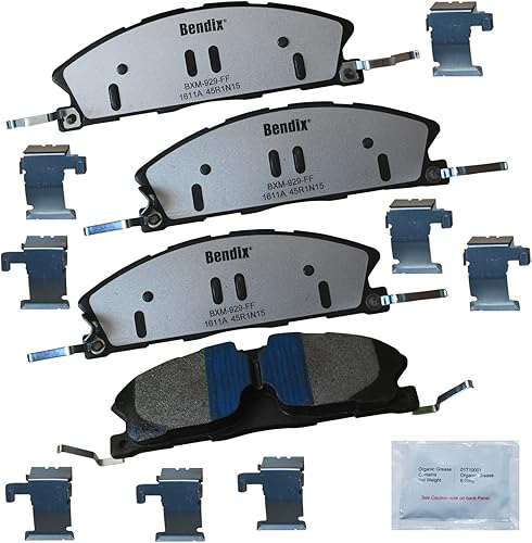 Miniatura 71 de Bendix Fleet Metlok MKD1770FM Pastillas de freno delanteras semimetálicas para Ford Expedition 2017-2010, F-150 2017-2010, Lobo 2020-2009, Lincoln