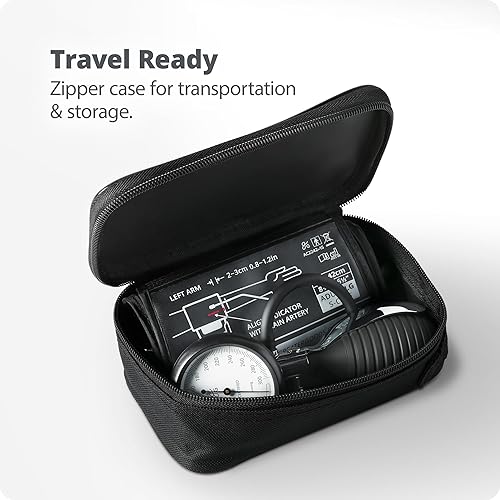 Miniatura 4 de Greater Goods Esfigmomanómetro, sin látex, monitor manual de presión arterial, 1paquete, diseñado en San Luis, negro