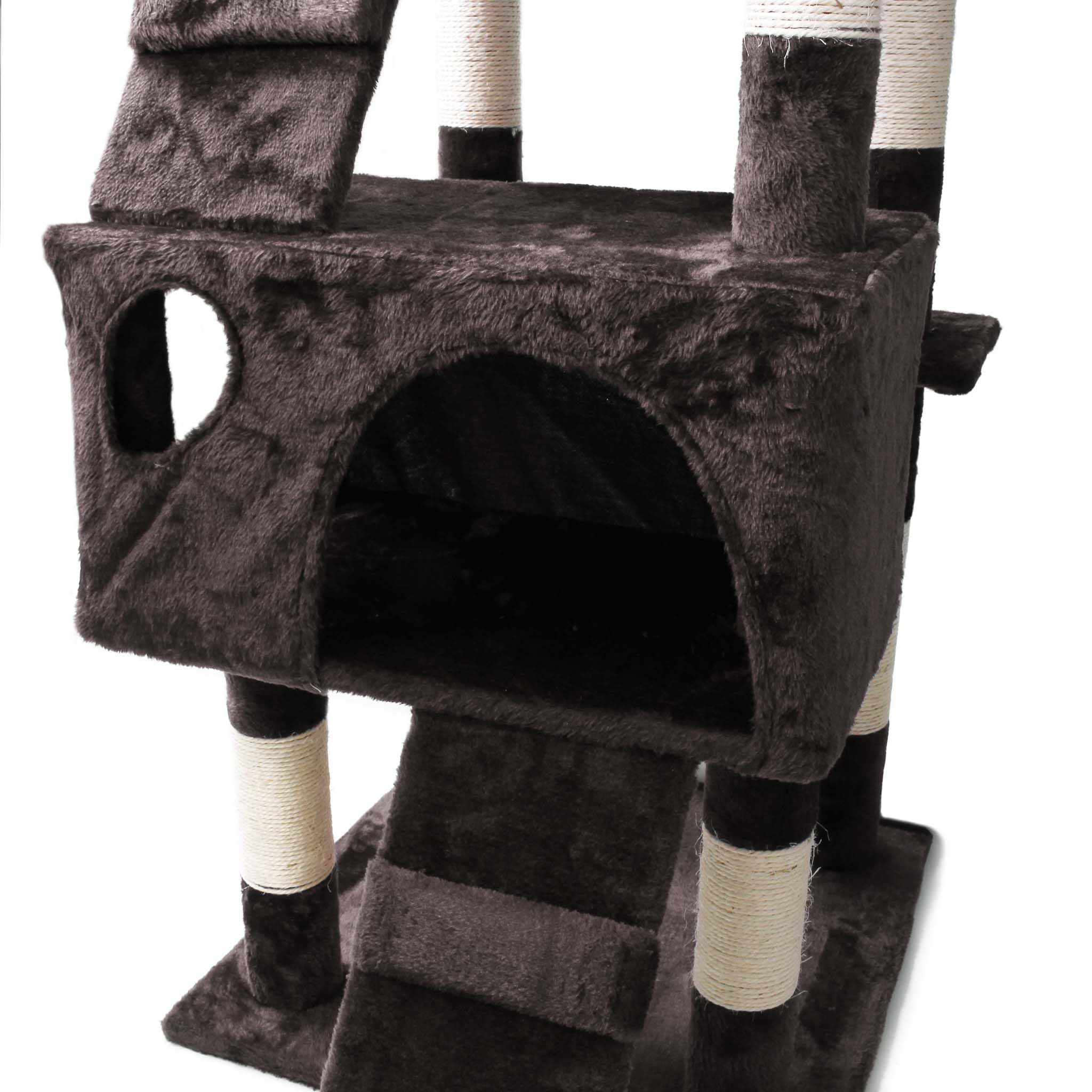 Close-up of sisal scratching post on WilTec Cat Tree