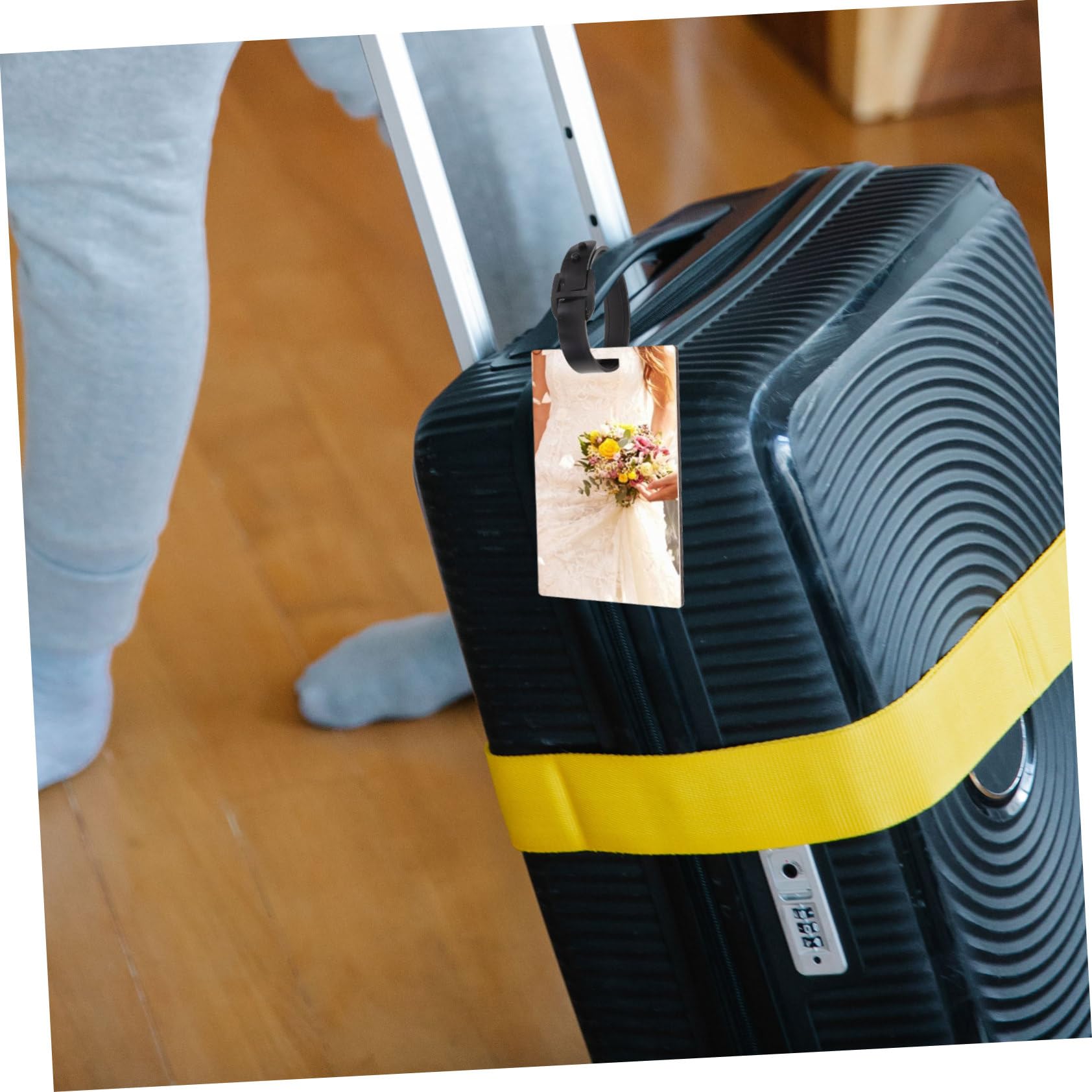 Lurrose 16pezzi Etichette Bagaglio Vuote Per Trasferimento Termico Targhette Per Valigia Personalizzabili Per Diy e Sublimazione e Resistenti