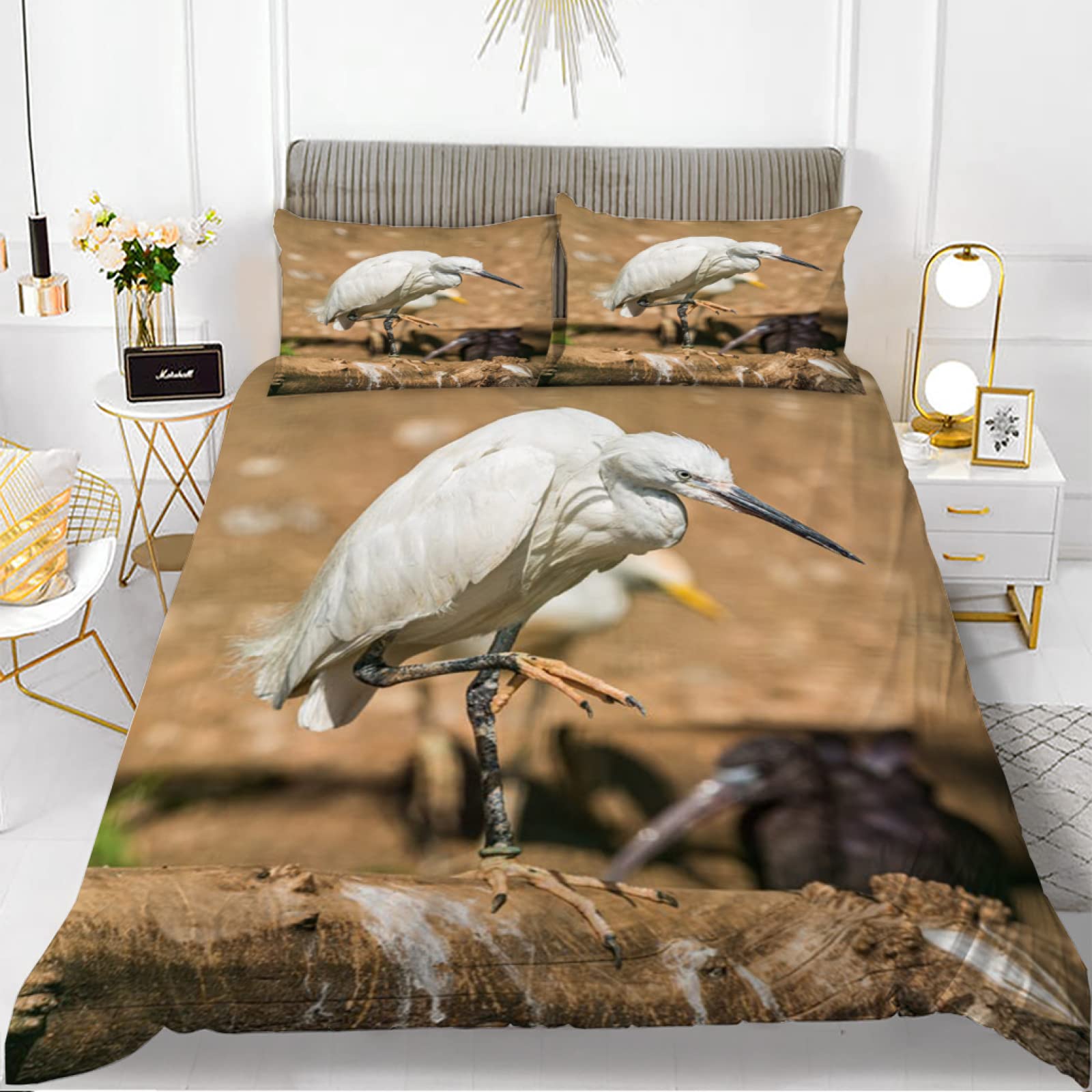 Housse de couette 90x190 enfant oiseau jaune pour créer une chambre pleine de joie