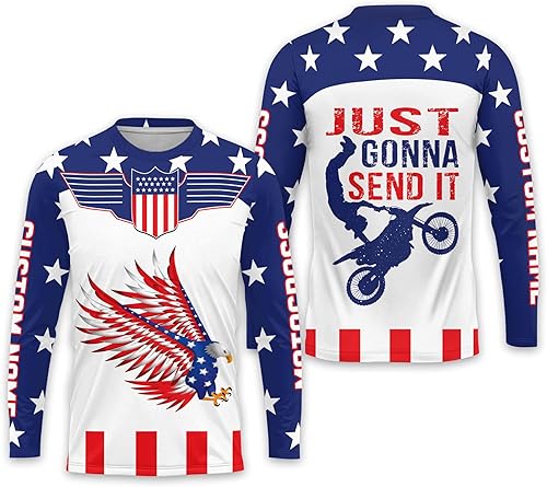 LASFOUR Camiseta de motocross personalizada 3D para niños y jóvenes, camiseta de carreras de motocross para niños y jóvenes, camiseta de conducción