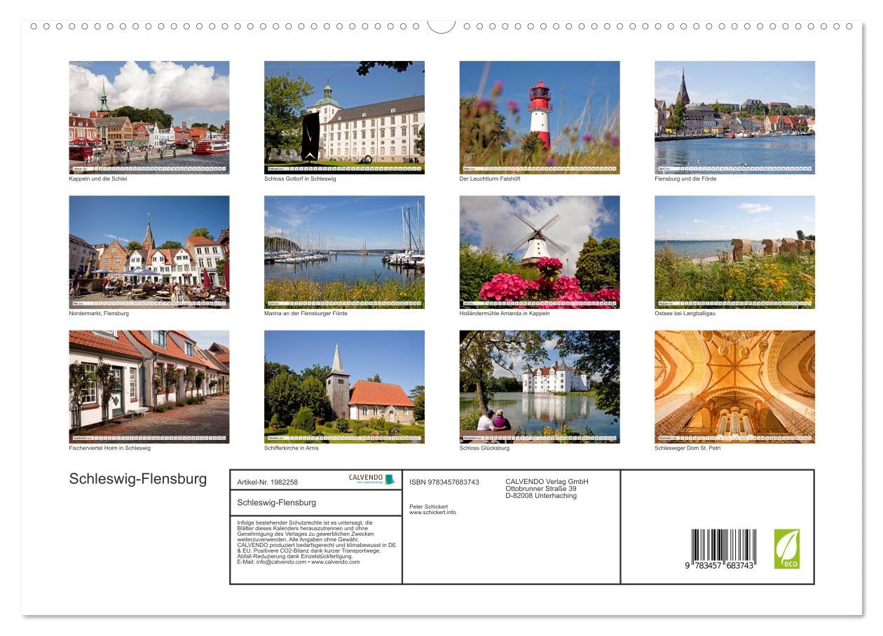 Schleswig-Flensburg (hochwertiger Premium Wandkalender 2026 DIN A2 quer), Kunstdruck in Hochglanz: Der wunderbare Region Schleswig-Flensburg im Norden der Republik. (CALVENDO Orte)