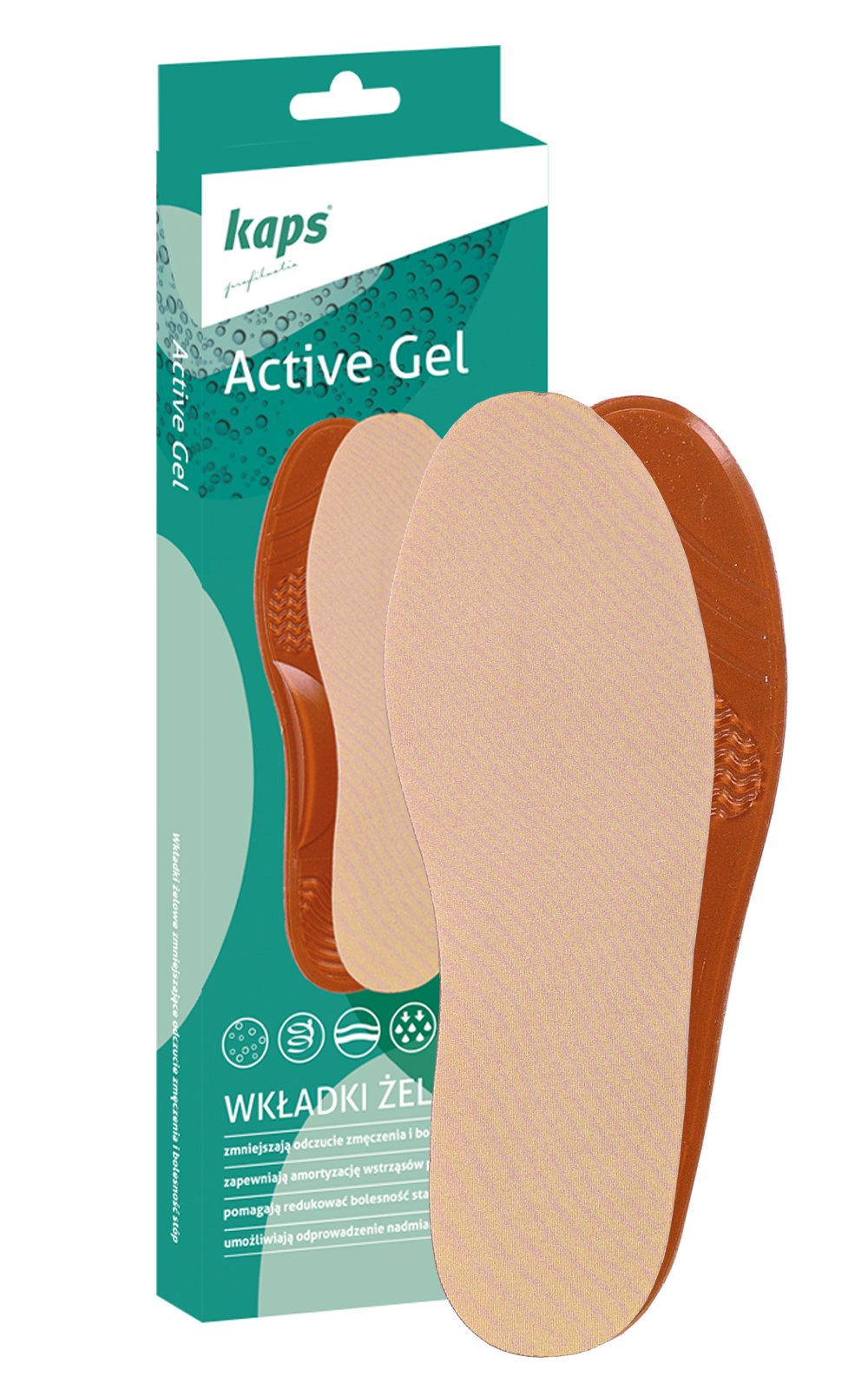 Premium Thick Gel Insoles, Callus Corn and Joint Pain Relief, Diabetes and Pregnancy Foot Pain Relief, Exceptionally Soft, Kaps Active Gel (45-46 EUR / 11-12 UK Men) - Image 3