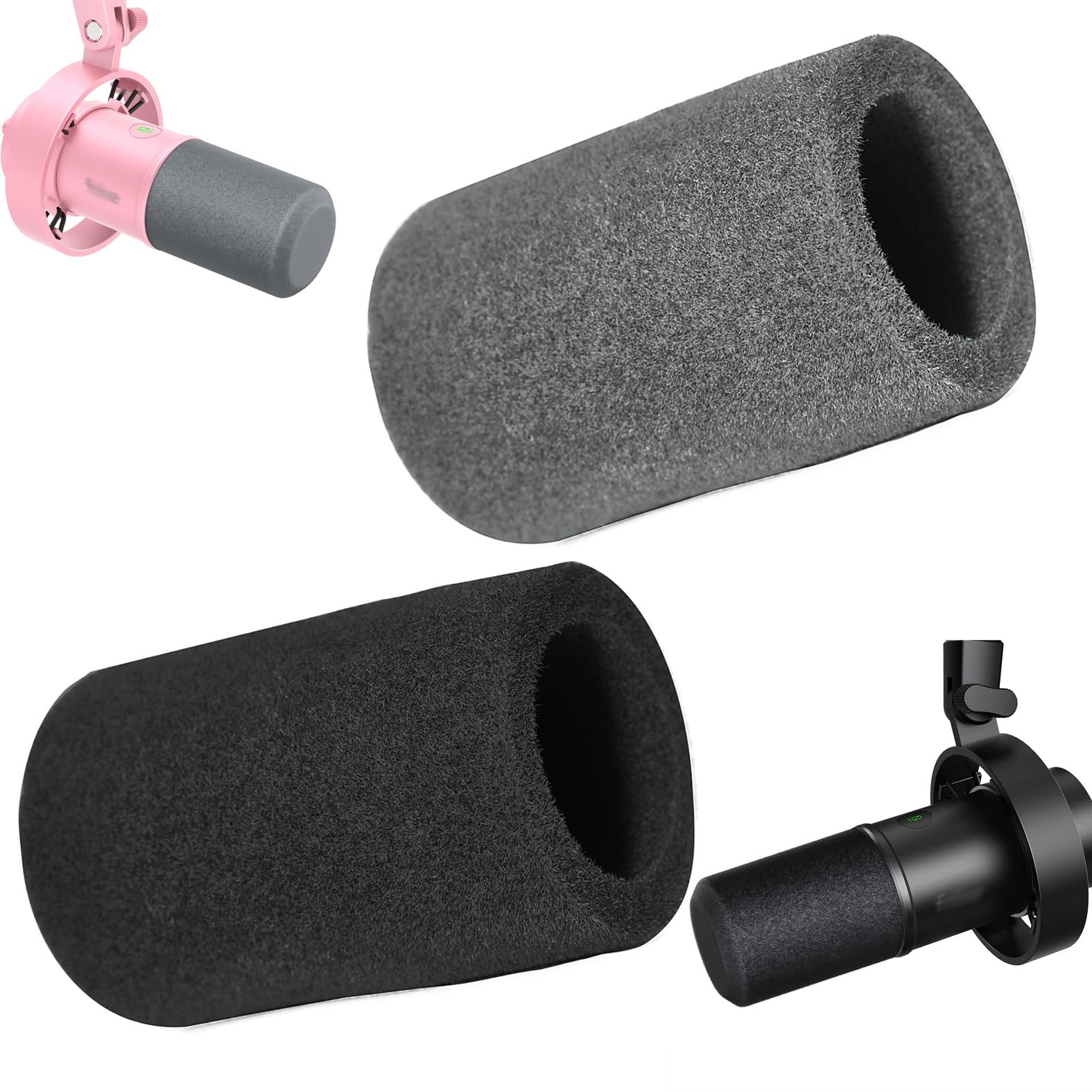 Amazon.com: Foam Mic Windscreen, Pop Filter Wind Cover Sponge Mic