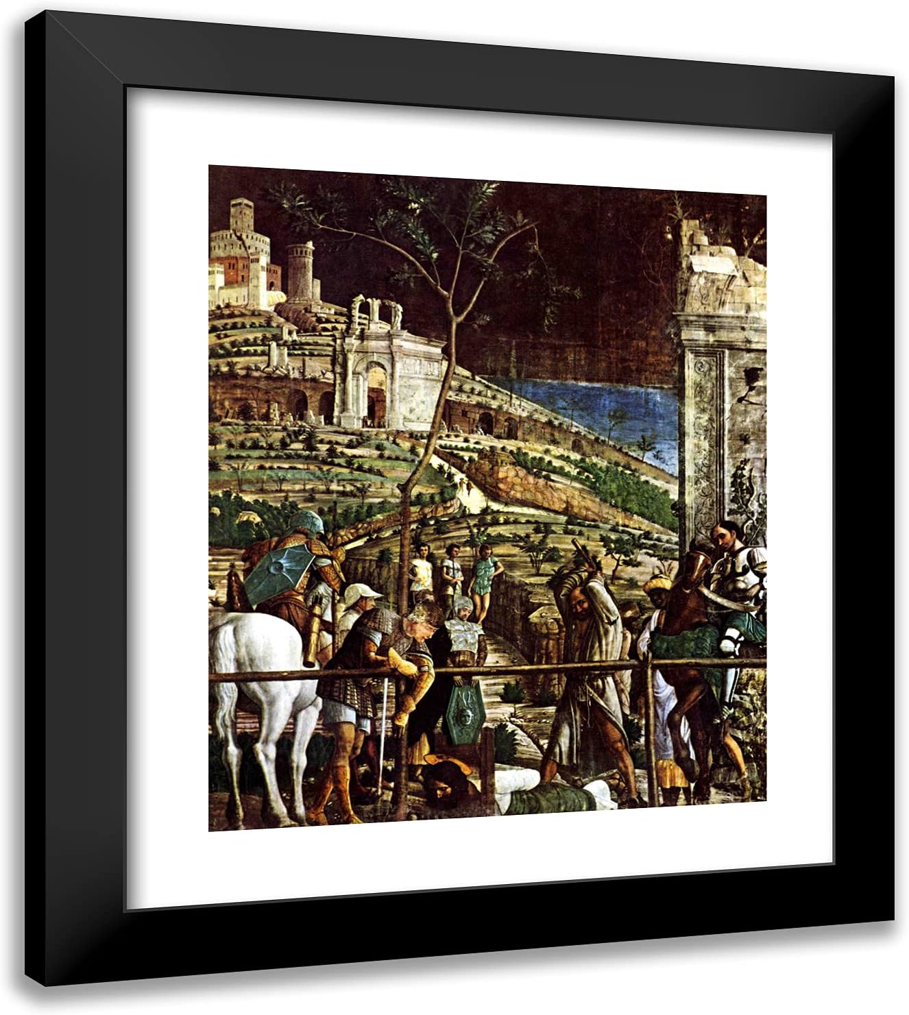 ArtDirect Mantegna, Andrea 20x23 Gold Ornate Framed Art Print with Double Matting Titled: The Martyrdom of St. Jacques