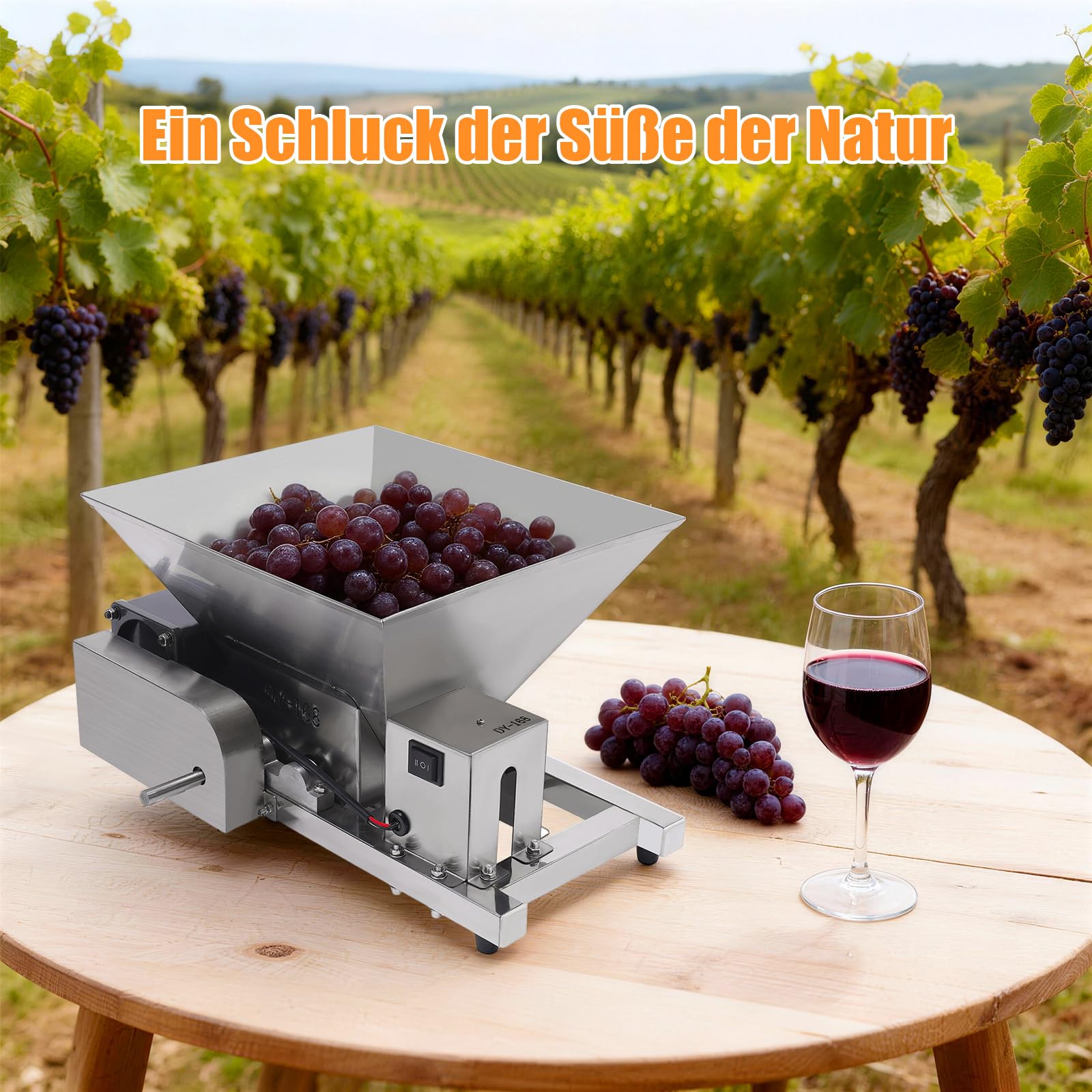 4L Elektrische Obstmühle, 60w 75rpm Kommerzielle Obst Brot Brauner Zucker Brechmaschine, Apfelpresse Obsthäcksler Maischemühle Obstpresse