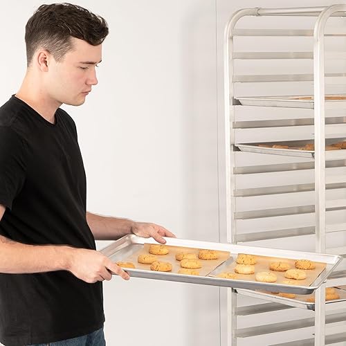 Miniatura 3 de HARDURA - Bandeja de aluminio para hornear de 18 pulgadas de largo x 26 pulgadas de ancho x 1 pulgadas de alto, 6 paquetes, para horno en panadería