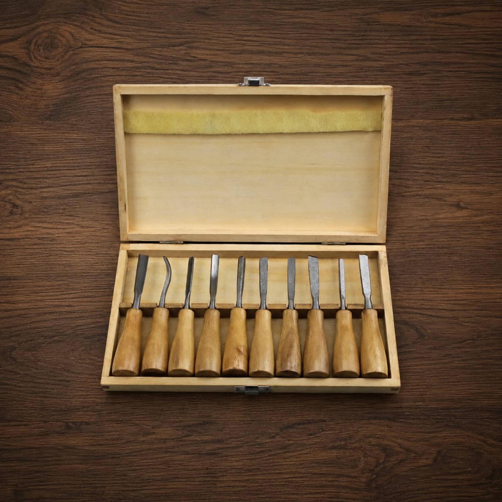 10 Pezzi Kit di Intaglio Del Legno con Custodia Pratico Durevole per Principianti