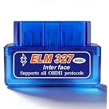 ELM327 OBDII Car Auto Diagnostic Scanner, Professional ELM327 Bluetooth Failure Detector Scan Diagnostic Tool, Mini Wireless OBD2 Engine Fault Code Reader for Android Windows