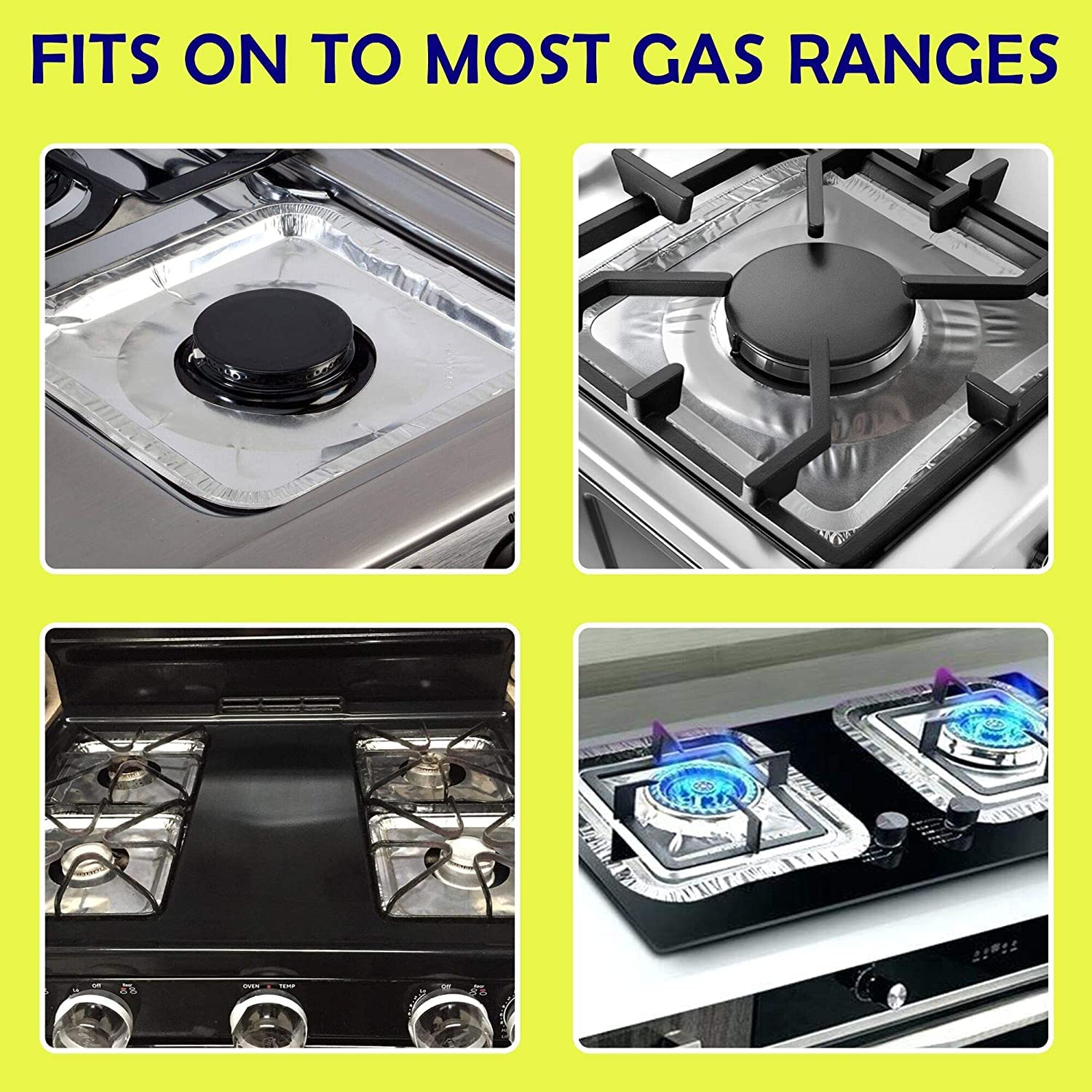 Yesland 100 Pack Stove Burner Covers, Disposable Round