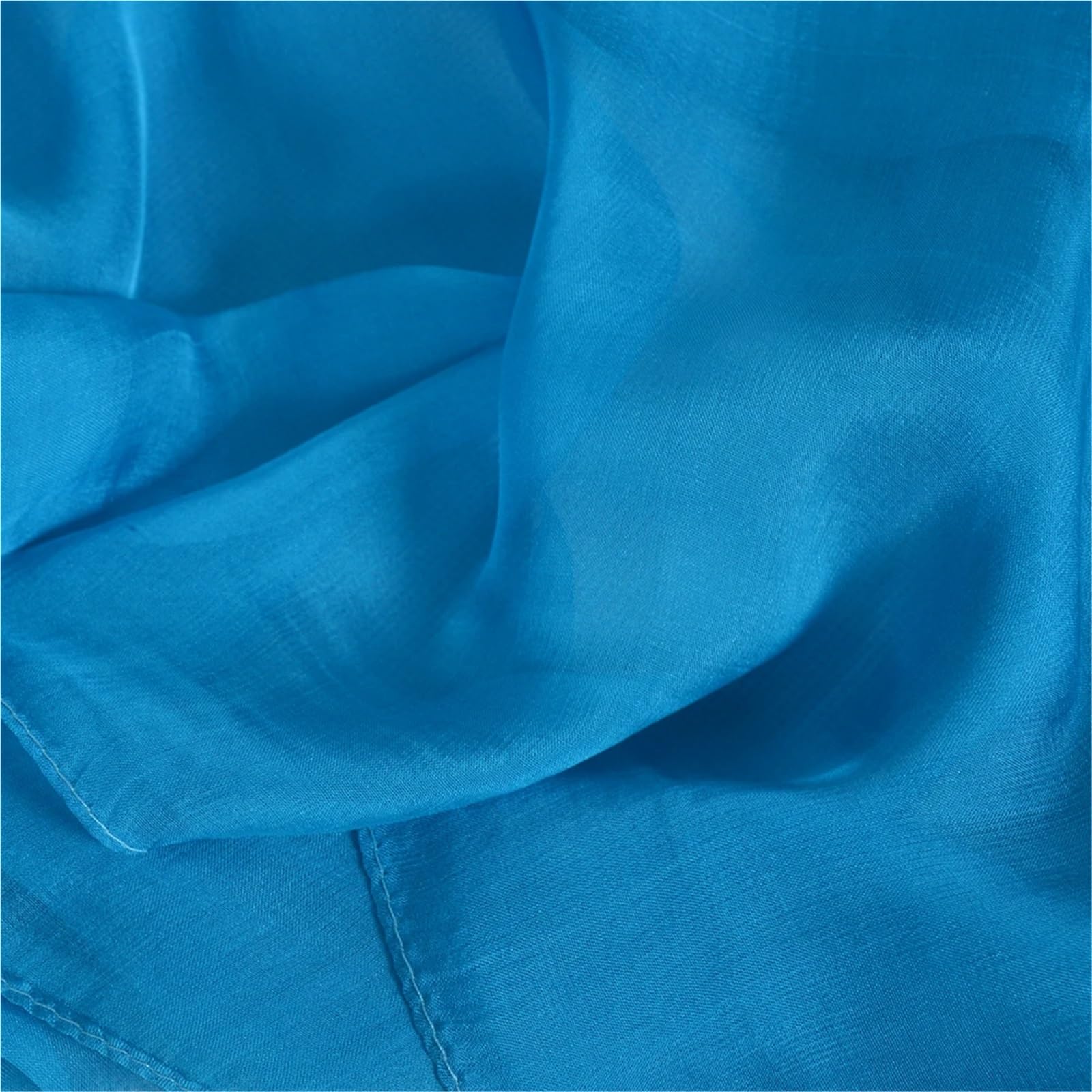 Pañuelo de seda pequeño 1pc Peacock Blue Winter Mulberry Silk Long Scarves Wraps Female Fashion Large Scarf Shawl Spring Fall Cape