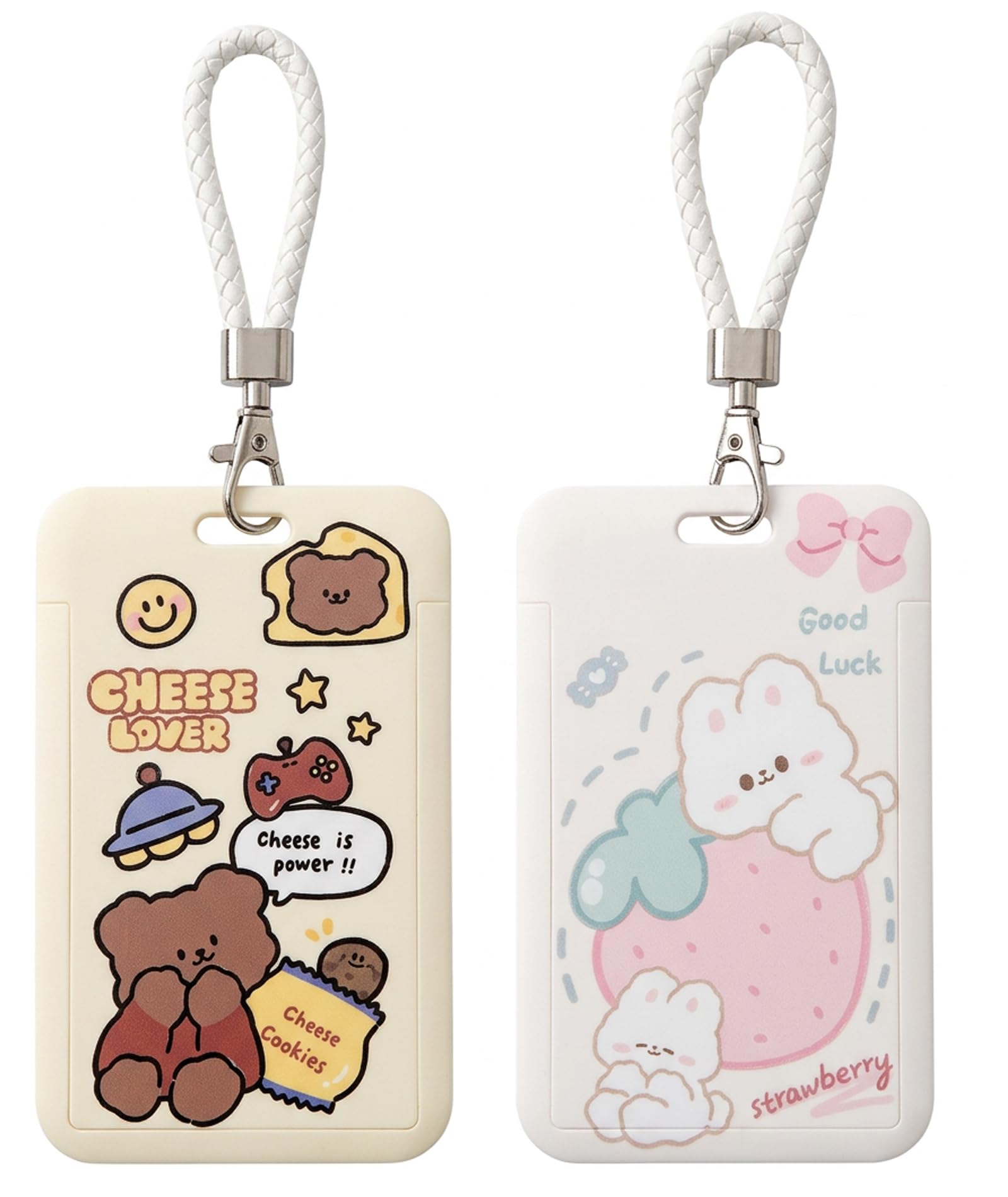 2 PCS Cartoon ID Card Holder, Photocard Holder with Keychain, Universal Size Card Cover for Students and Professionals, Convenient for Daily Use and Gifting-image-9
