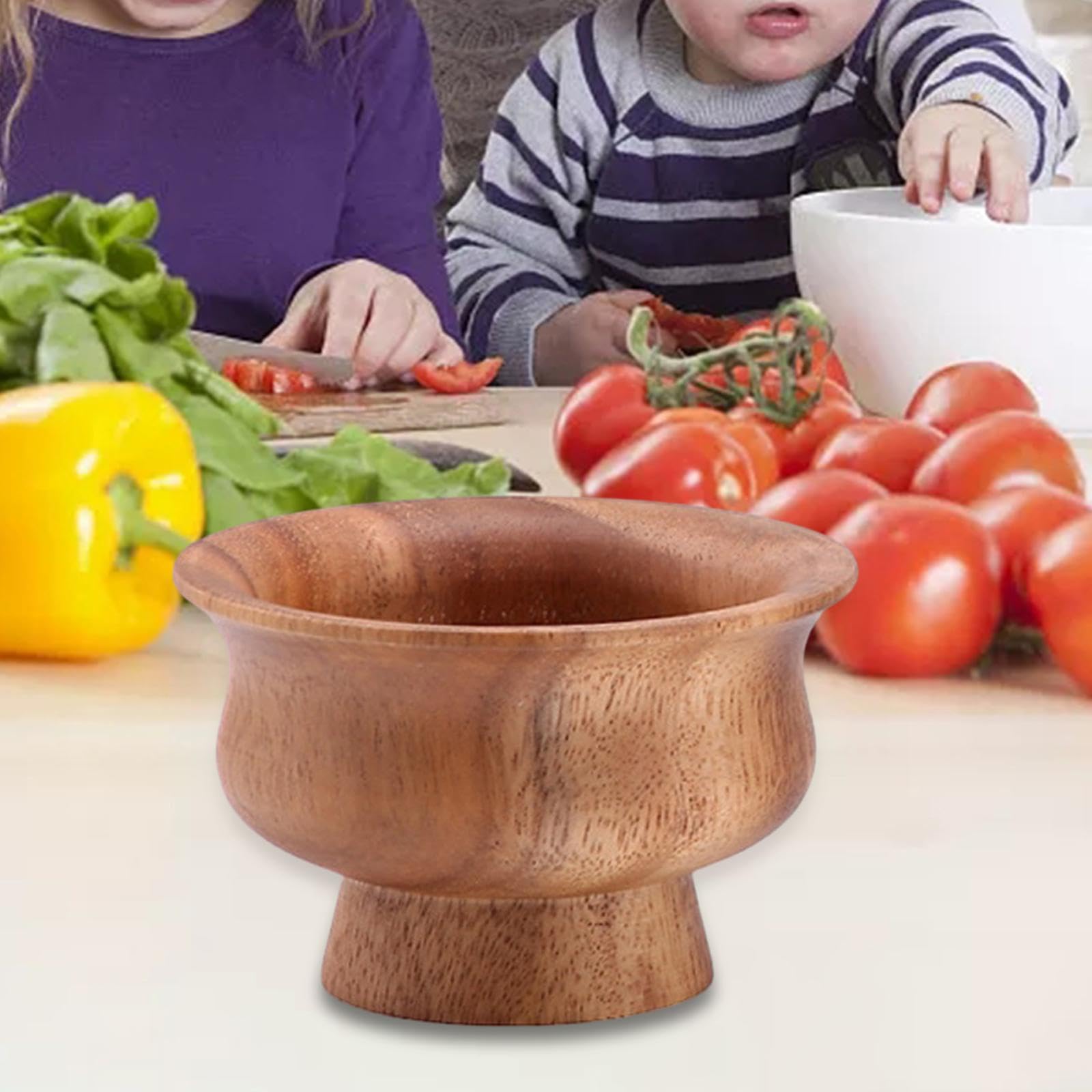 perfk Ciotola per Potpourri Ciotola Decorativa Ciotola per zuppa Multifunzione Fatta a Mano Facilmente Pulita per Bambini Ciotola per Punch in Legno per, Grande