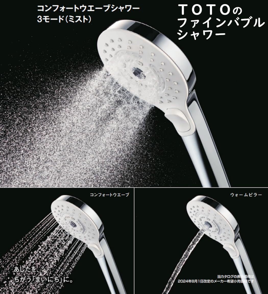 TOTO 浴室用壁付サーモスタット混合水栓 70mm コンフォートウェーブ90φ