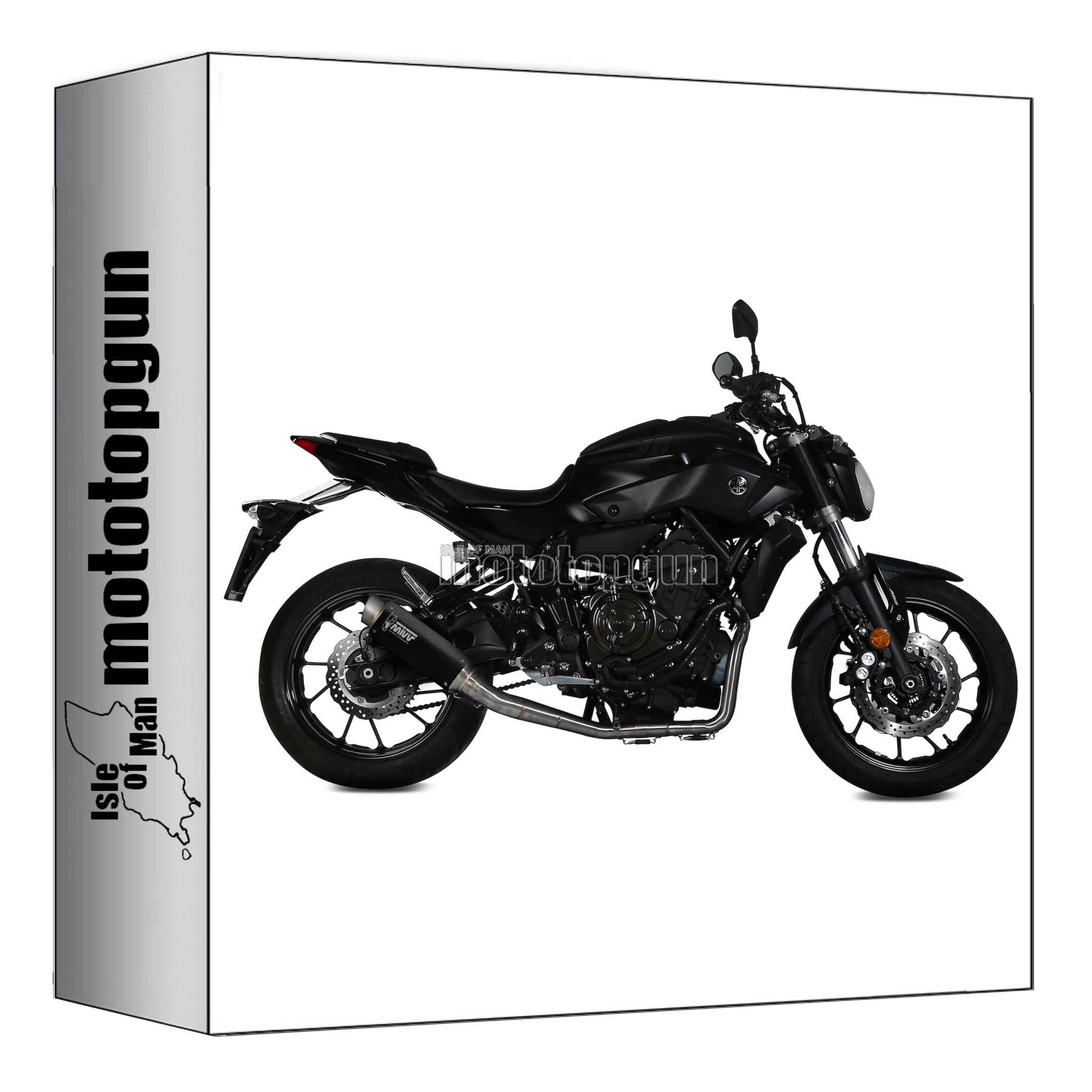 mivv tubo de escape completo homologado catalizado gp-pro acero negro high up compatible con yamaha mt-07 mt07 2014 2015 2016 2017 2018 2019 2020 mototopgun